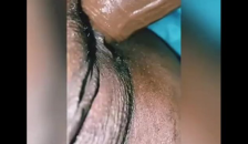 Ebony Anal Play with 8 in BBC Dildo