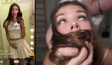 WE FOUND HER ON TIKTOK - College Cutie WRECKED by two Big Cocks - Princess Alice