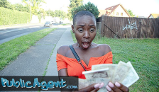 Public Agent Ebony Model Zaawaadi taken into the Woods for Hard Outdoor Fucking