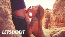 Angel Piaff Kinky Masturbation & Blowjob by the Beach - LETSDOEIT