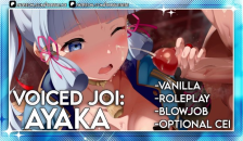 [ Voiced JOI ] Ayaka makes a Secret Deal with you for her Clan JOI ( Blowjob | Optional CEI )