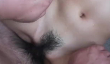 Japanese Teen Cutie Gets her Hairy Cunt Pounded Hard