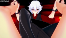 All Girls from Helltaker Give you a Footjob Hentai POV