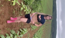 On the Hot Blonde's Farm she looks for a Snake that Releases Milk!