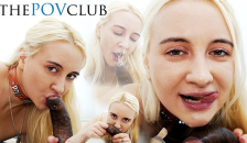 Blonde Russian Teen Daruma Rai POV Sloppy BBC Blowjob