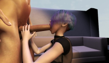 Huge Dick too Big for Big Boob Teen - Moster Cock Blowjob
