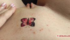 Try on Temporary Tattoo on Pussy. Hot Sticker Tattoo