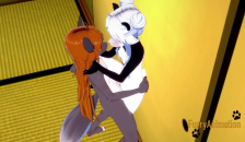 Furry Hentai 3D Yiff - Grey Fox & Panda Bear first Time Sex