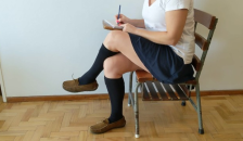 Cum on Schoolgirl's Socked Foot during Recess + Shoefuck and Sockjob