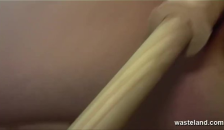 Electro Treatment and Sex Toys for Restrained Blonde Sex Slave