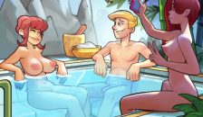 SPACE RESCUE CODE PINK 4.5: SAUNA JOY WITH RED HEAD TEENS