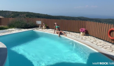Beautiful Bitch Masturbates by the Pool