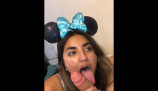 Disney Latina Slut Wearing Minnie Ears Licks my Ass
