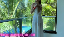 I Fucked my Wife on the Balcony and the Neighbor Watched it All. Amateur Teen Couple. POV. Cale Hot