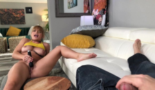 Sloan Harper Warms up before a Scene with Preston Parker
