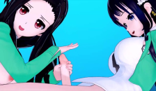 FUTA MAHOUKA KOUKOU NO RETTOUSEI SHIBA MIYUKI X SAEGUSA MAYUMI (3D HENTAI)