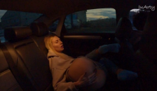 Playing with my Pussy and Lush in the back Seat of the Car - Juarty