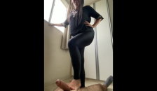 LONG PREVIEW Kiffa in Sexy Black Legging Pants CBT and Kick some Balls - GIANTESS POV - CBT 7