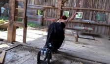 Tied up and Fucked by Machine in Barn