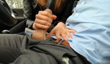STEP SISTER SUCKS COCK IN THE CAR