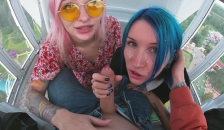 Risky Ferris Wheel Blowjob w Slutty