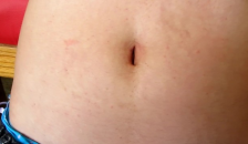 Playing with the Stretched Belly Button of my Step Sister Fetish Belly