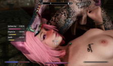 Skyrim: Neko Girl Gets of at Party