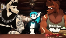 2 Buff Furrys Fuck a Lone Girl at Bar