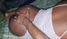 My Step Sis let me Touch her while Chilling on my Bed Listening to Music