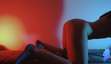 Neon Chick Turned in Front of the Camera and Jumped on a Dick