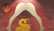 Girl Gets Fucking in the Wall with Large (anal and Cum Scene)