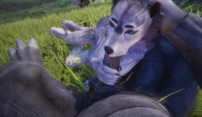 Furry Female Wolf & Rhino Fuck Hard (Some Pee) | Wild Life Furries