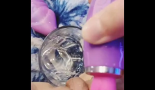 Playing with my Clit until I Squirt in the Glass and Drink it